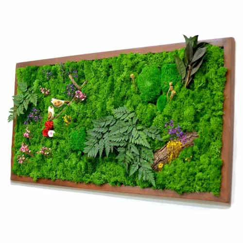 Nature's Trail Preserved Moss Frame With Dark Wood -Plant Life Decor Shop Natures trail 2