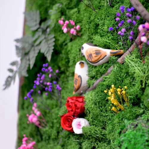 Nature's Trail Preserved Moss Frame With Dark Wood -Plant Life Decor Shop Natures trail 5