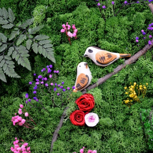 Nature's Trail Preserved Moss Frame With Dark Wood -Plant Life Decor Shop Natures trail 6