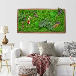 Nature's Trail Preserved Moss Frame With Dark Wood