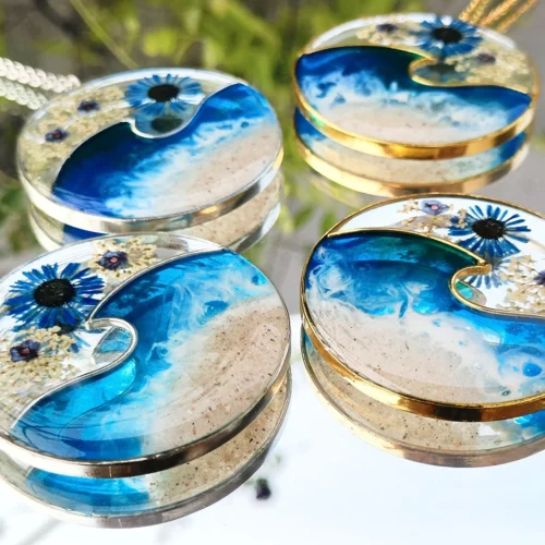 Ocean Crest Real Dried Flower Necklace -Plant Life Decor Shop Ocean Crest Necklace 2