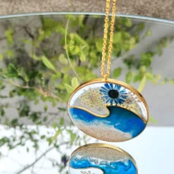 Ocean Crest Real Dried Flower Necklace -Plant Life Decor Shop Ocean Crest Necklace 4