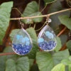 Ocean Sparkles Real Dried Flower Earrings