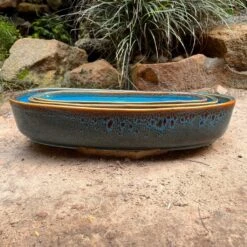 Set Of 3 Chiselled Bonsai Ceramic Tray -Plant Life Decor Shop PacificBlueTraySet 7ce66e38 d413 42a7 9290 bf48a1485eaf