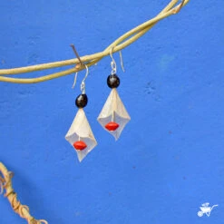 Peepal Skeleton Dried Seed Earrings