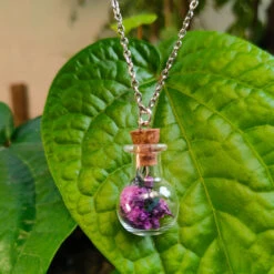Potpourri Keepsake Real Dried Flower Necklace
