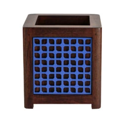 QUBO Leafy Handmade Wooden Indoor Planter Pot -Plant Life Decor Shop R1003 2