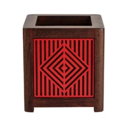 QUBO Liner Handmade Wooden Indoor Planter Pot -Plant Life Decor Shop R1005 2