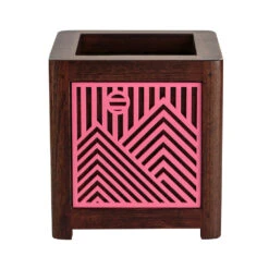 QUBO Story Handmade Wooden Indoor Planter Pot -Plant Life Decor Shop R1007 2