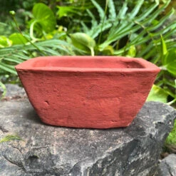 Set Of 4 Rectangle Bonsai Terracotta Pots -Plant Life Decor Shop Rectangle Bonsai Terracotta Pot 2