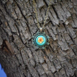 Regal Grace Real Dried Flower Necklace -Plant Life Decor Shop Regal Elegance 1