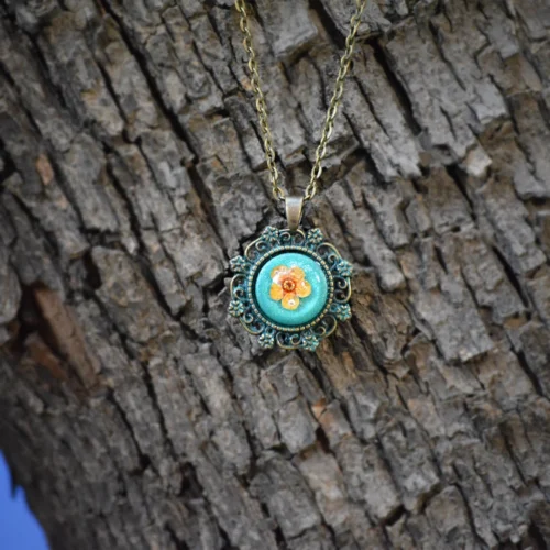 Regal Grace Real Dried Flower Necklace -Plant Life Decor Shop Regal Elegance 1