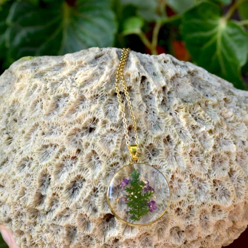 Relucent Fern Real Dried Flower Necklace -Plant Life Decor Shop Relucentfern 4