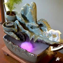 Sacred Grove Water Fountain LED Decor Zen Garden -Plant Life Decor Shop Sacred Grove 4