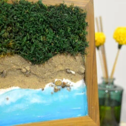 Sandy Shores Tabletop Preserved Moss Frame With Stand -Plant Life Decor Shop Sandy Shores 3