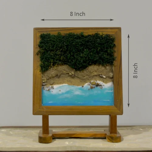 Sandy Shores Tabletop Preserved Moss Frame With Stand -Plant Life Decor Shop Sandy Shores 4