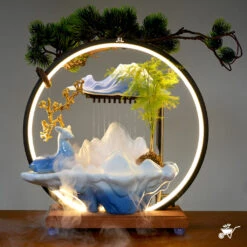 Sapphire Bliss Water Fountain LED Decor Zen Garden