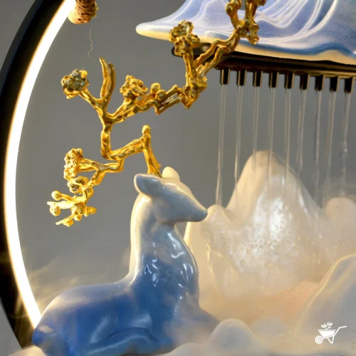 Sapphire Bliss Water Fountain LED Decor Zen Garden -Plant Life Decor Shop Sapphire Bliss 3