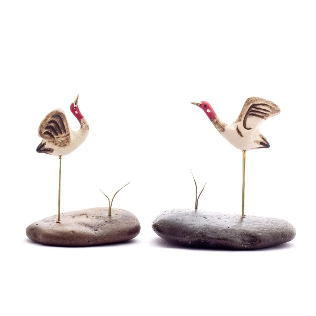 Pebble Decor - Sarus Crane (Pair) 1 Pebble Decor - Sarus Crane (Pair)