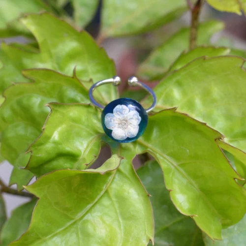 Scented Sapphire Real Dried Flower Ring -Plant Life Decor Shop Scented Sapphire 4