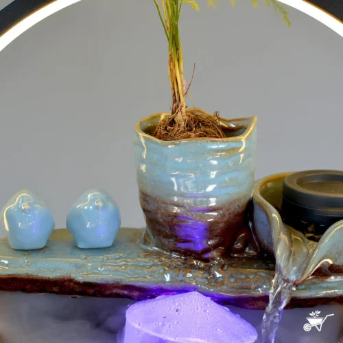 Serene Birdsong Water Fountain LED Decor Zen Garden -Plant Life Decor Shop Serene Birdsong Fountain 7