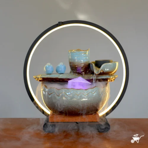 Serene Birdsong Water Fountain LED Decor Zen Garden -Plant Life Decor Shop Serene Birdsong Fountain 8