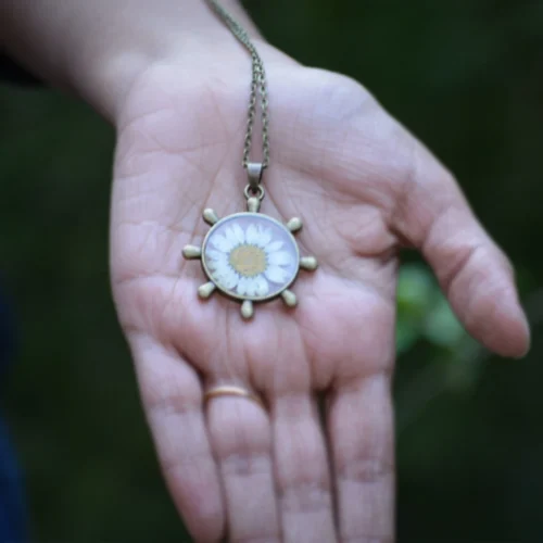 Serene Voyage Real Dried Flower Necklace -Plant Life Decor Shop Serene Voyage 4