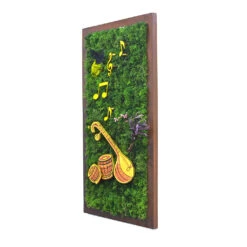 Sitar Symphony Preserved Moss Frame With Dark Wood -Plant Life Decor Shop Sitar Symphony 2