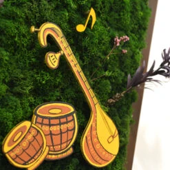 Sitar Symphony Preserved Moss Frame With Dark Wood -Plant Life Decor Shop Sitar Symphony 3