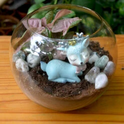 Miniature Sitting Deer Decor -Plant Life Decor Shop Sitting Deer 3