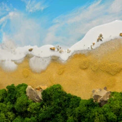 Solitude Of The Beach Preserved Moss Frame With Light Wood -Plant Life Decor Shop Solitude of the beach 4