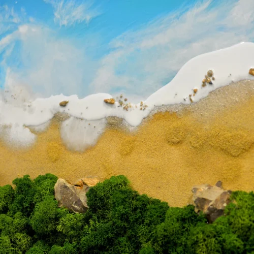 Solitude Of The Beach Preserved Moss Frame With Light Wood 11 Solitude Of The Beach Preserved Moss Frame With Light Wood -Plant Life Decor Shop Solitude of the beach 4