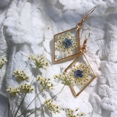 Summer Fleur Real Dried Flower Earrings