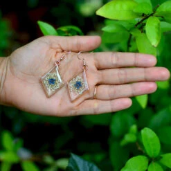 Summer Fleur Real Dried Flower Earrings -Plant Life Decor Shop Summer Fleur earrings 3