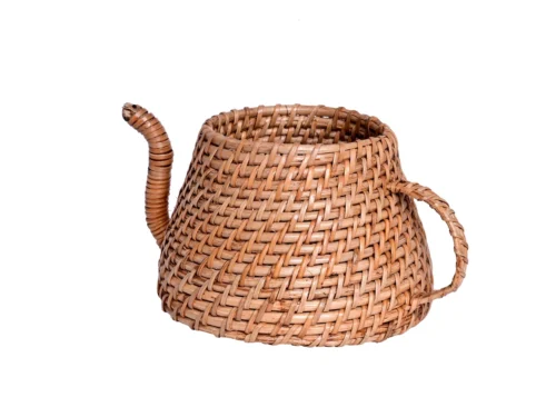 Kettle Shape Natural Cane Handmade Planter 5 Kettle Shape Natural Cane Handmade Planter -Plant Life Decor Shop TWN CP 001 3