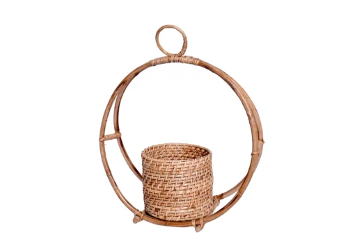 Circular Ring Design Handmade Natural Cane Pot -Plant Life Decor Shop TWN CP 003 3