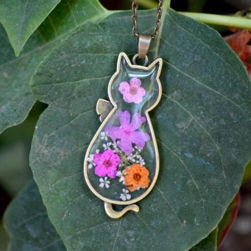 Tabby Floret Real Dried Flower Necklace 10 Tabby Floret Real Dried Flower Necklace -Plant Life Decor Shop Tabby Floret 5