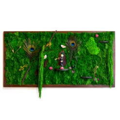Tales Of Govardhan Parvat Preserved Moss Frame With Dark Wood -Plant Life Decor Shop Tales of govardhan parvat 1