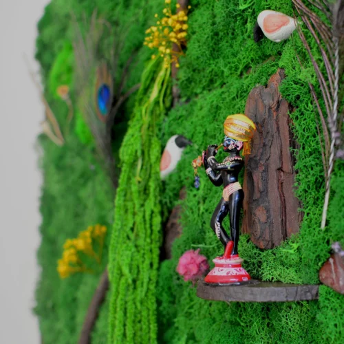 Tales Of Govardhan Parvat Preserved Moss Frame With Dark Wood -Plant Life Decor Shop Tales of govardhan parvat 3