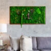 Tales Of Govardhan Parvat Preserved Moss Frame With Dark Wood