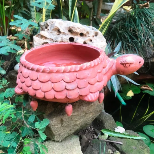 Terracotta Tortoise Planter -Plant Life Decor Shop TerracottaTortoisePlanter Big 34x26x13 2000gms Rs180 3