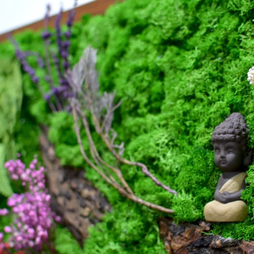 The Enlightened Bodhi Preserved Moss Frame With Dark Wood -Plant Life Decor Shop The Enlightened Bodhi 5