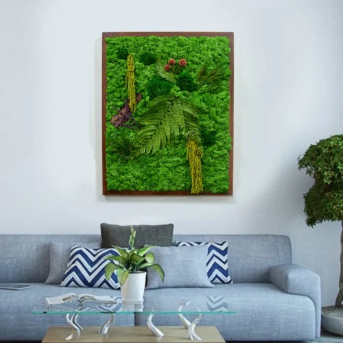 The Enchanted Wildwoods Preserved Moss Frame With Dark Wood