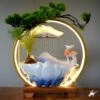 Tranquil Stag Water Fountain LED Decor Zen Garden