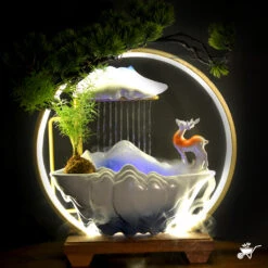 Tranquil Stag Water Fountain LED Decor Zen Garden -Plant Life Decor Shop Tranquil Stag Fountain 5
