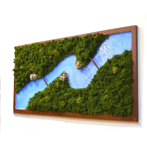 Traverse The Wild Preserved Moss Frame With Dark Wood -Plant Life Decor Shop Traverse The Wild 10
