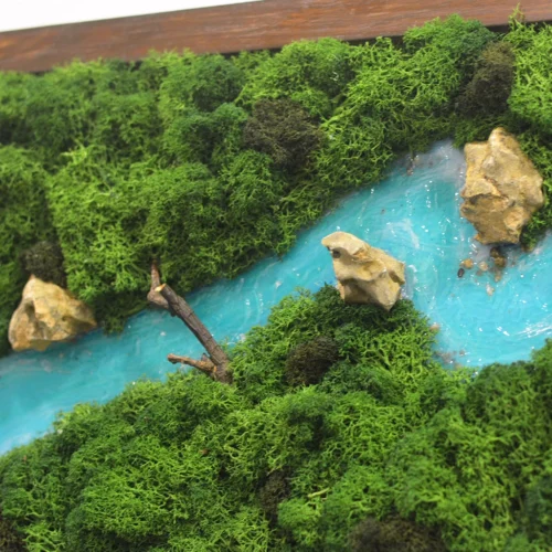 Traverse The Wild Preserved Moss Frame With Dark Wood -Plant Life Decor Shop Traverse The Wild 3