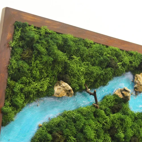 Traverse The Wild Preserved Moss Frame With Dark Wood -Plant Life Decor Shop Traverse The Wild 4