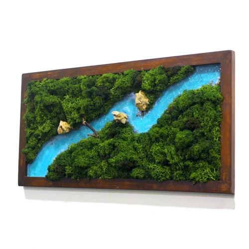 Traverse The Wild Preserved Moss Frame With Dark Wood -Plant Life Decor Shop Traverse The Wild 5