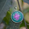 Turquoise Pop Real Dried Flower Necklace